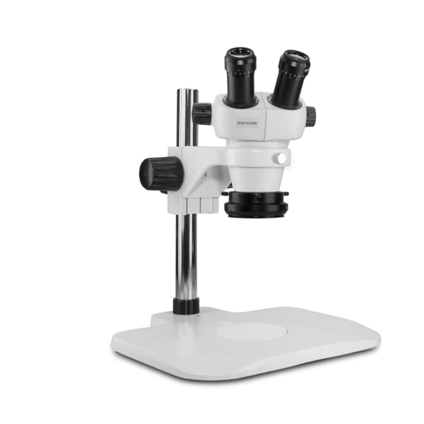 ELZ Stereo Zoom Binocular With LED Light With Polarizer On Lab Stand
